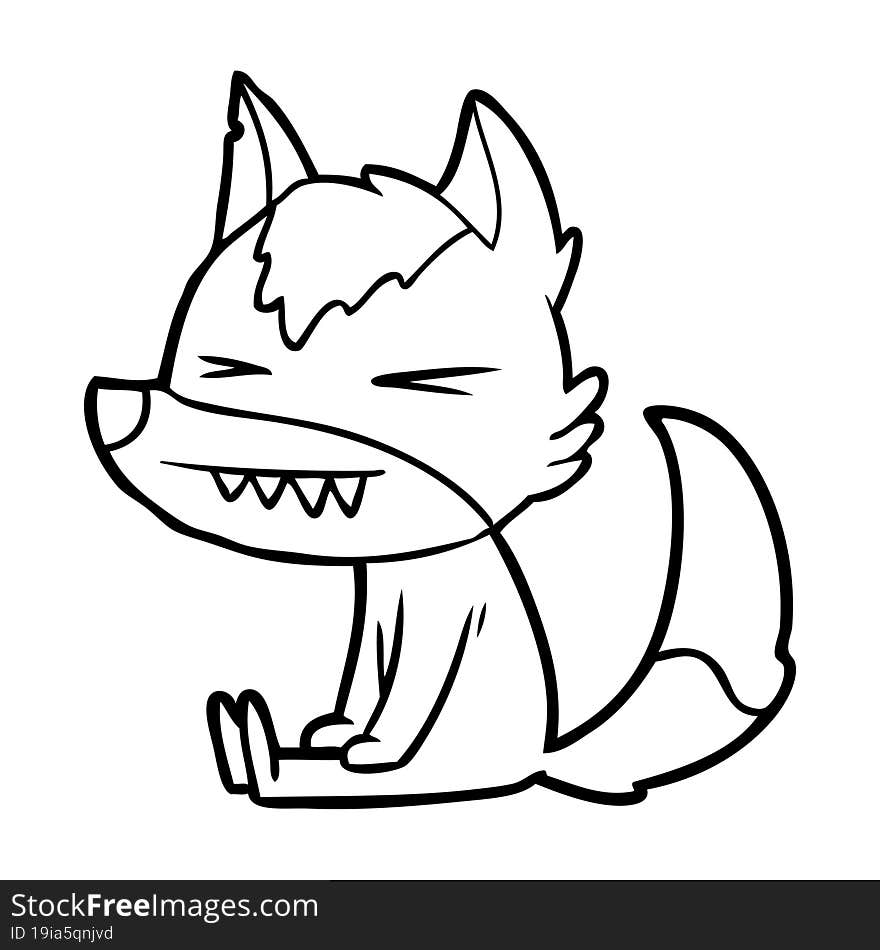 angry wolf cartoon. angry wolf cartoon