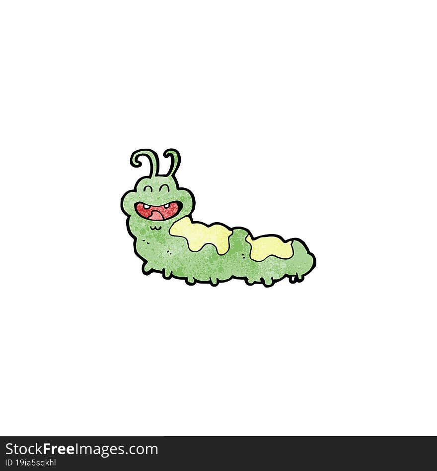 Cartoon Happy Caterpillar