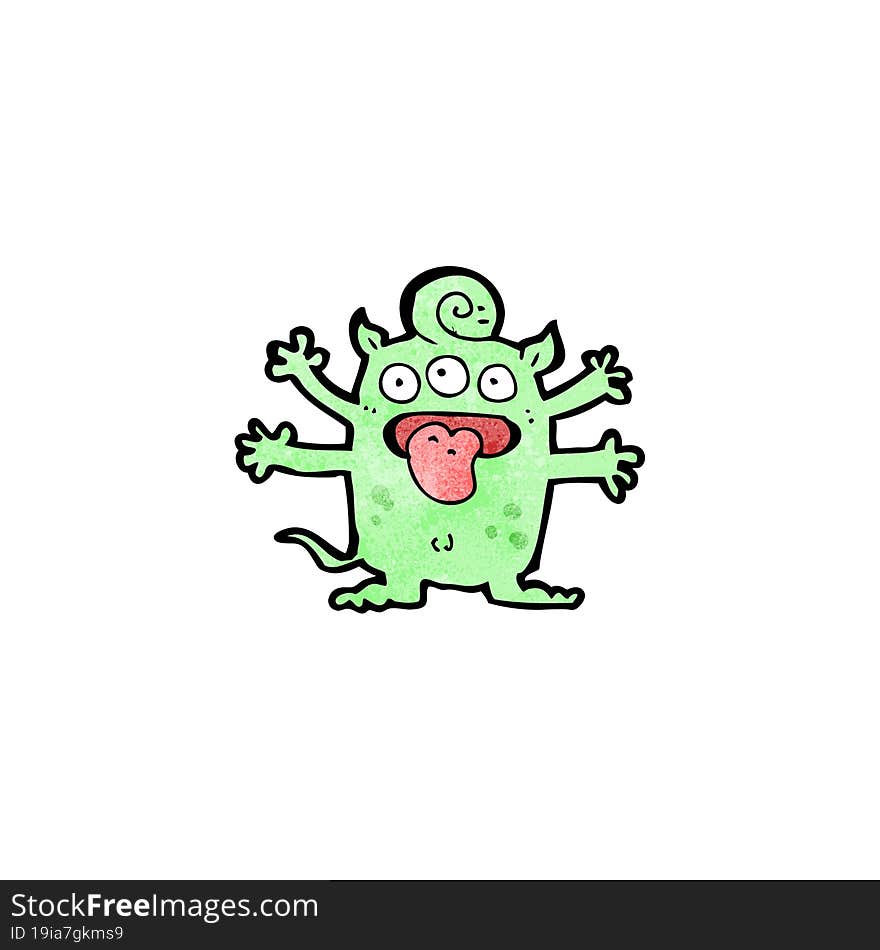 cartoon crazy monster