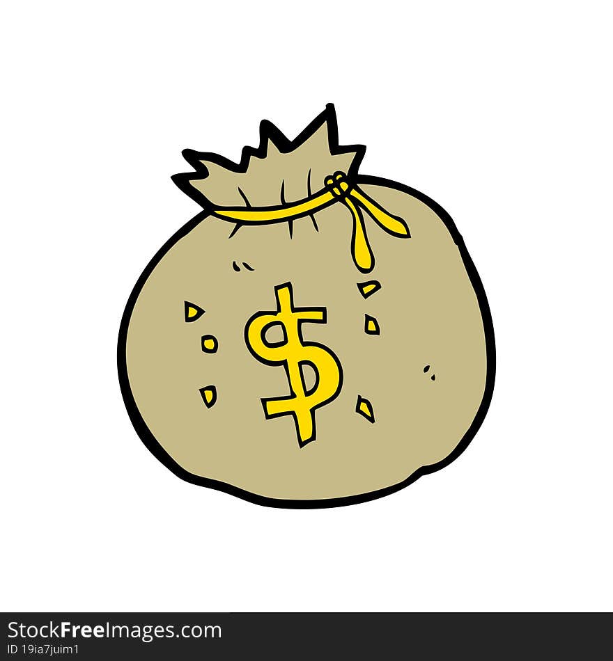 Cartoon Bag Of Money