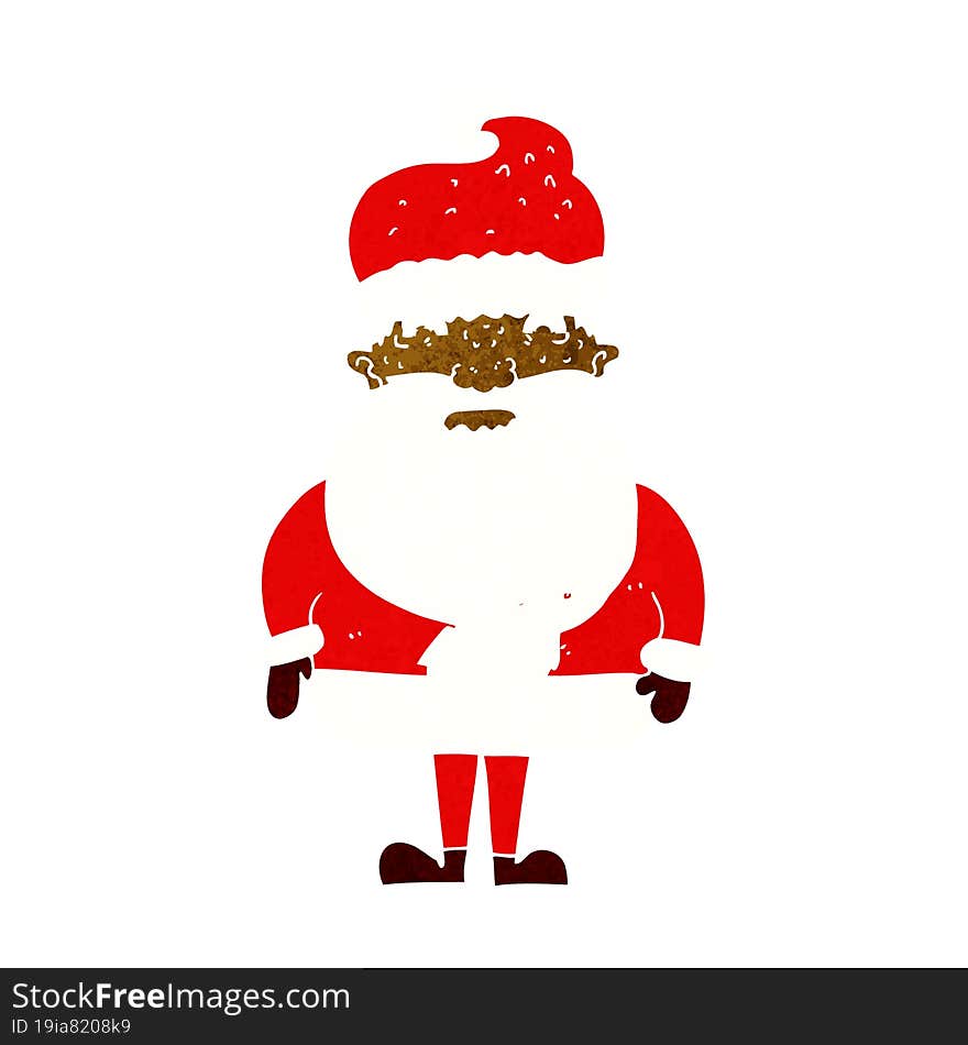 Cartoon Grumpy Santa Claus