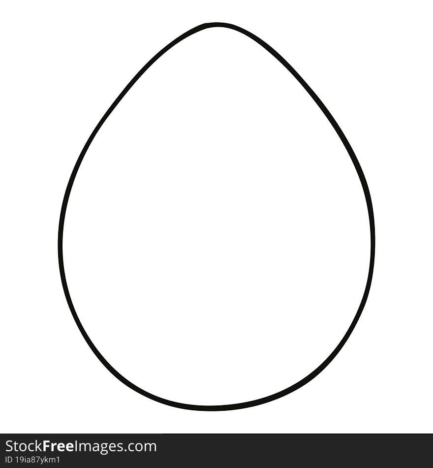 Quirky Line Drawing Cartoon Egg