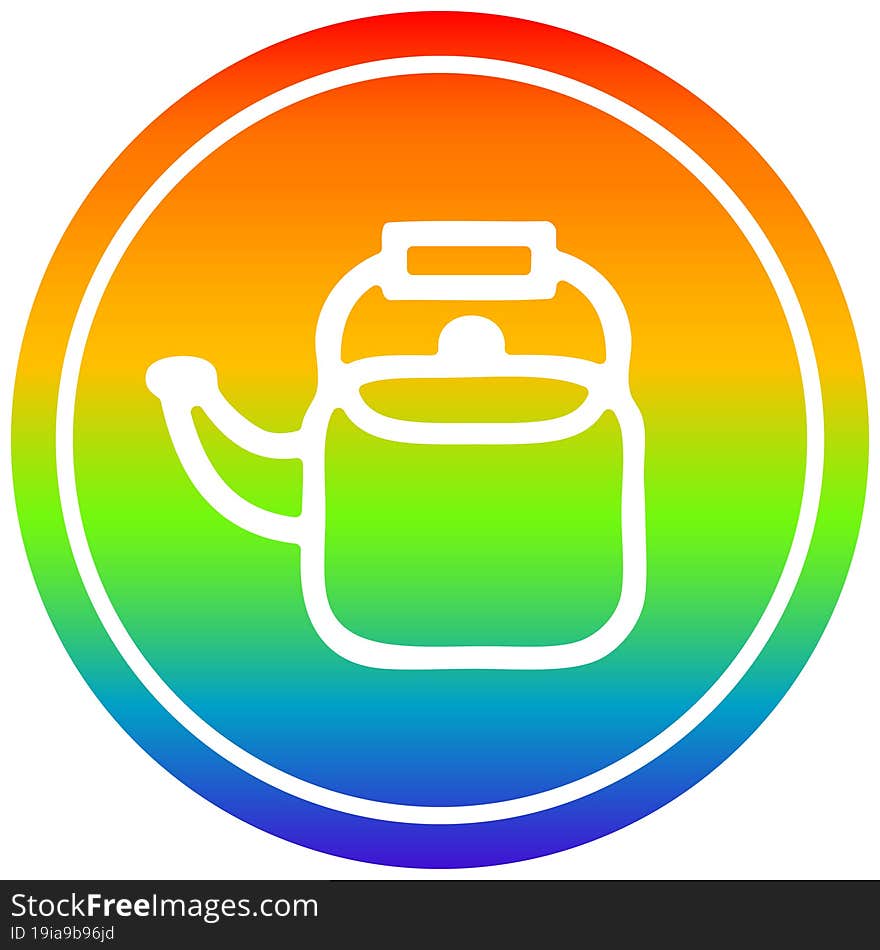 Kitchen Kettle Circular In Rainbow Spectrum