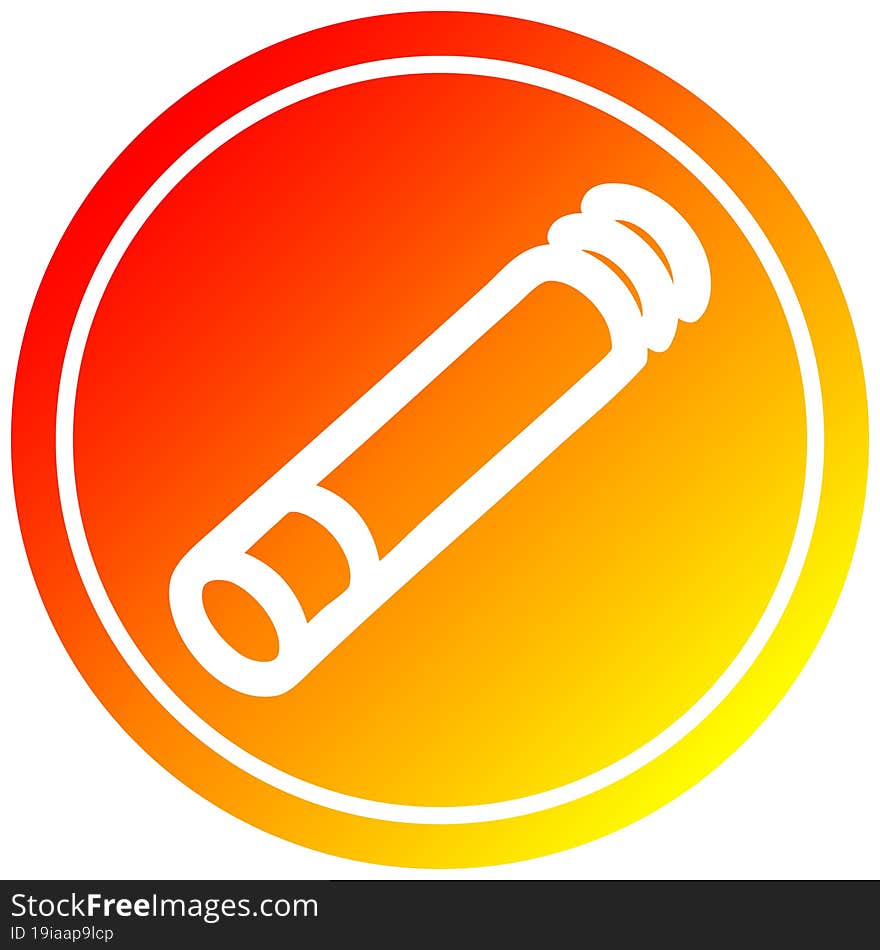 Lit Cigarette Circular In Hot Gradient Spectrum