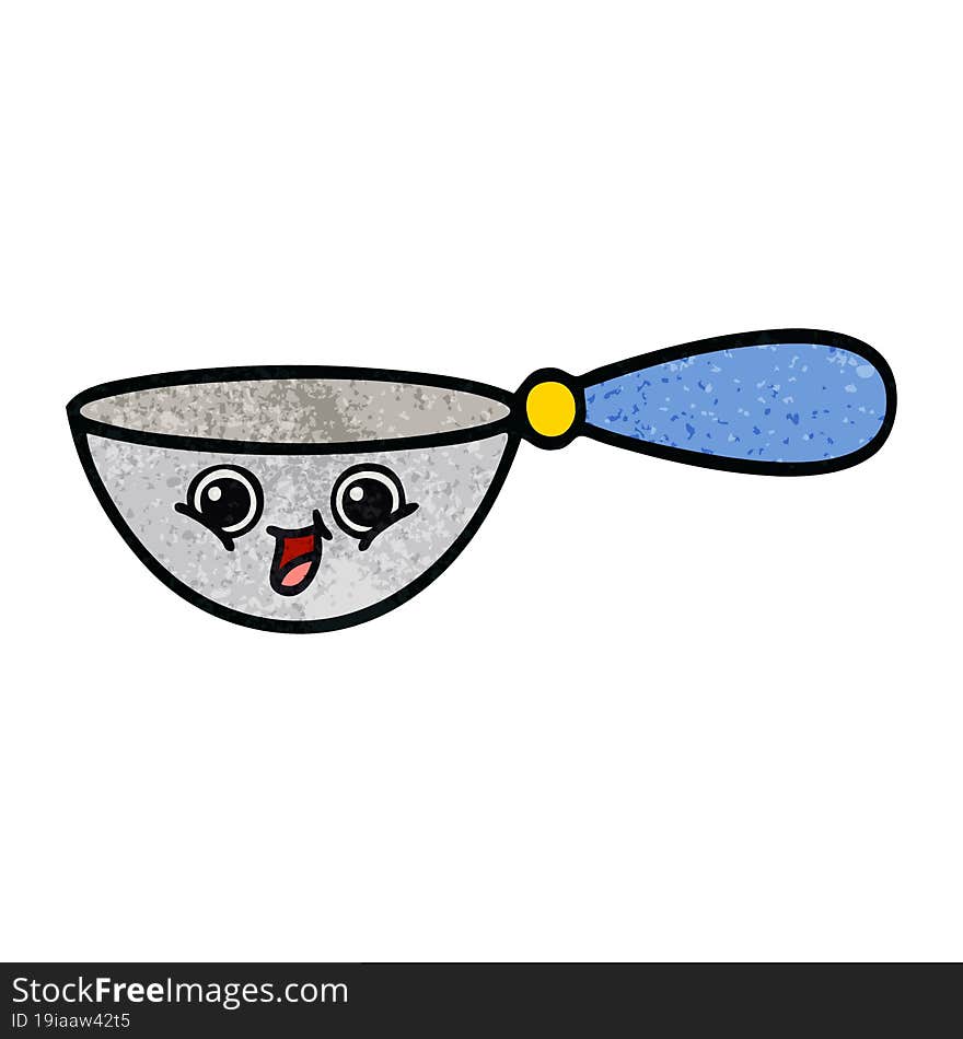 Retro Grunge Texture Cartoon Measuring Spoon