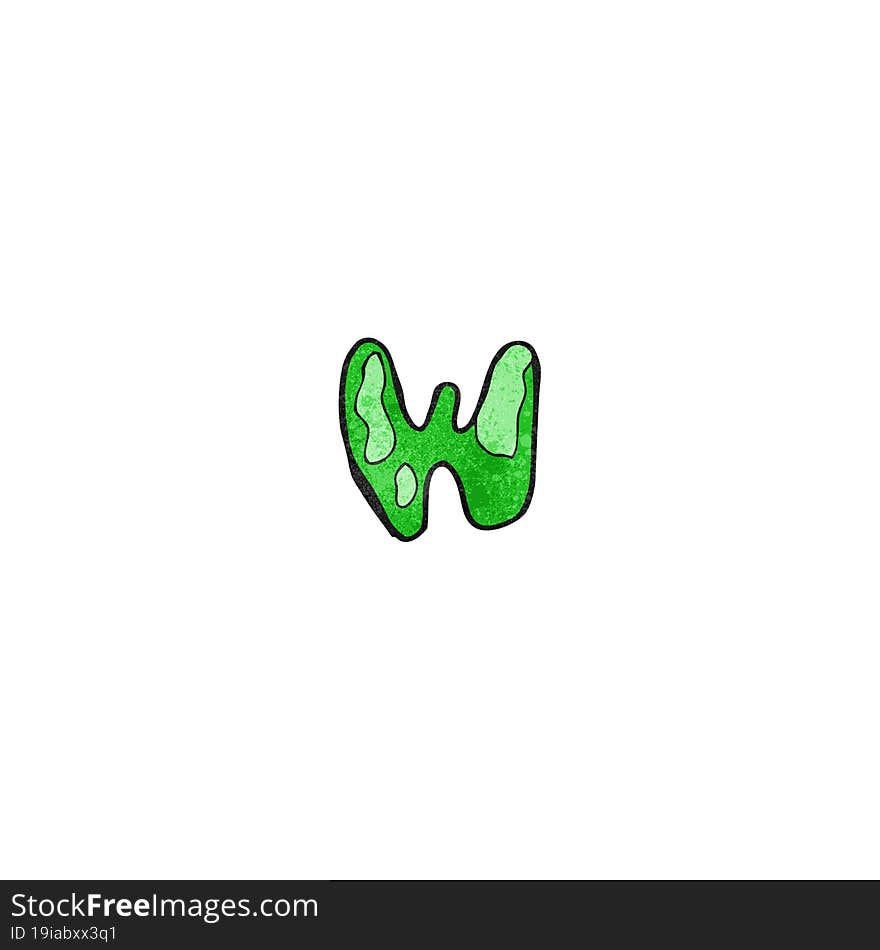 child\'s drawing of the letter w