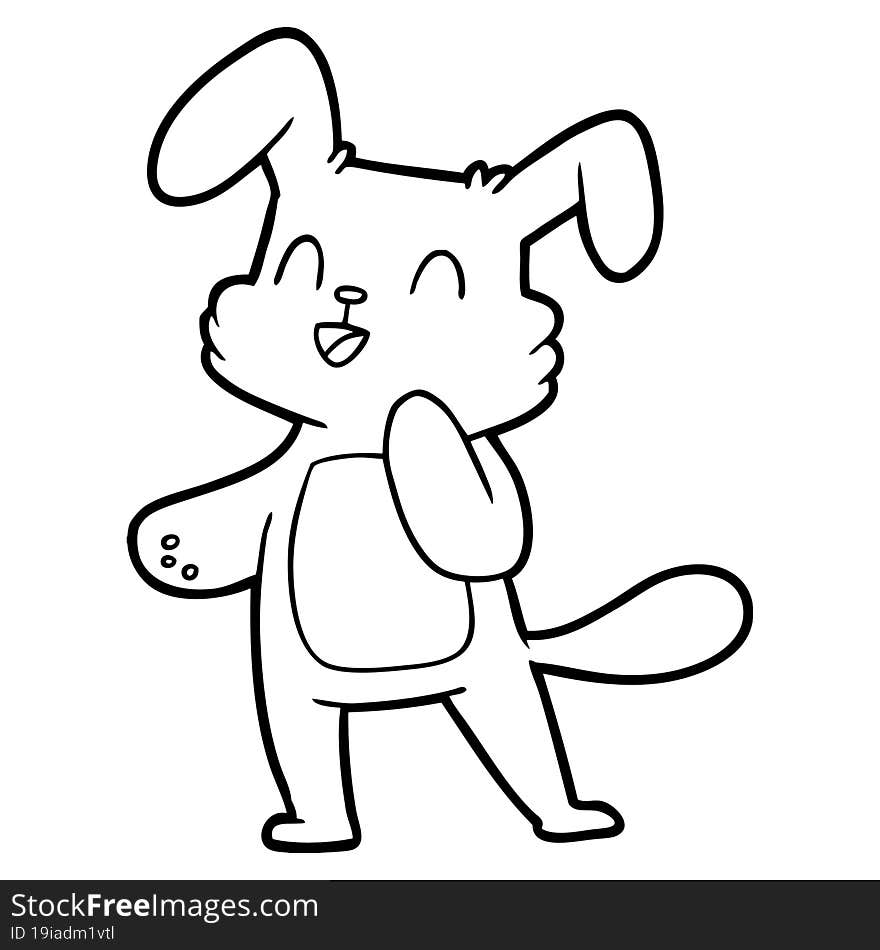 cartoon rabbit. cartoon rabbit