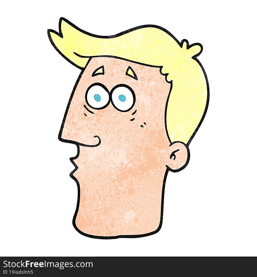 textured cartoon male face