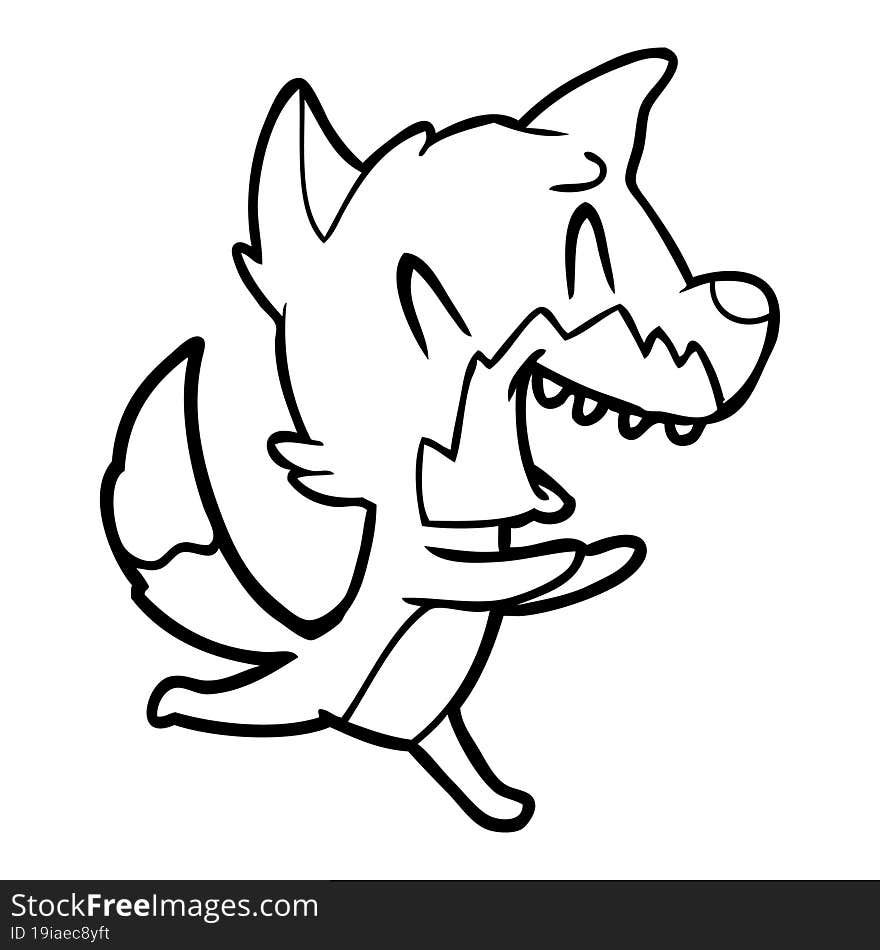 laughing fox running away. laughing fox running away