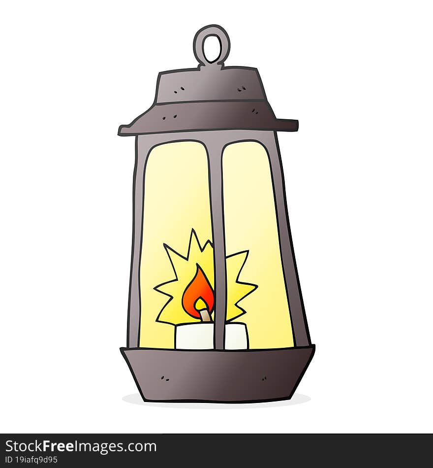 freehand drawn cartoon lantern