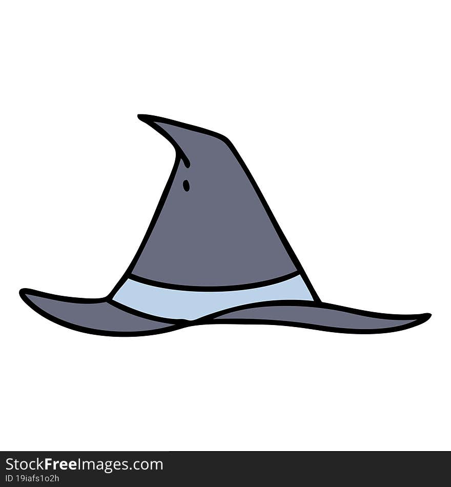 cartoon of a spooky witch hat