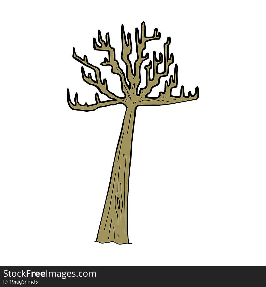 cartoon winter tree