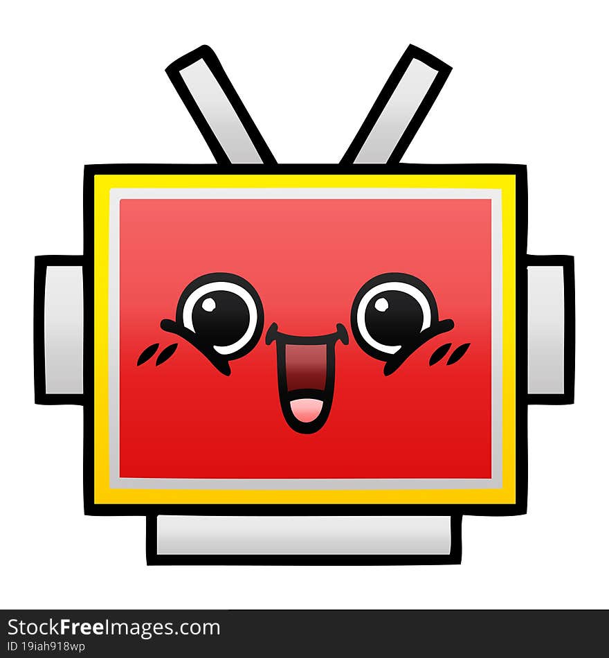 gradient shaded cartoon robot head