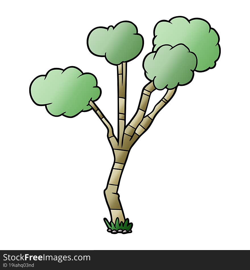 cartoon sparse tree. cartoon sparse tree