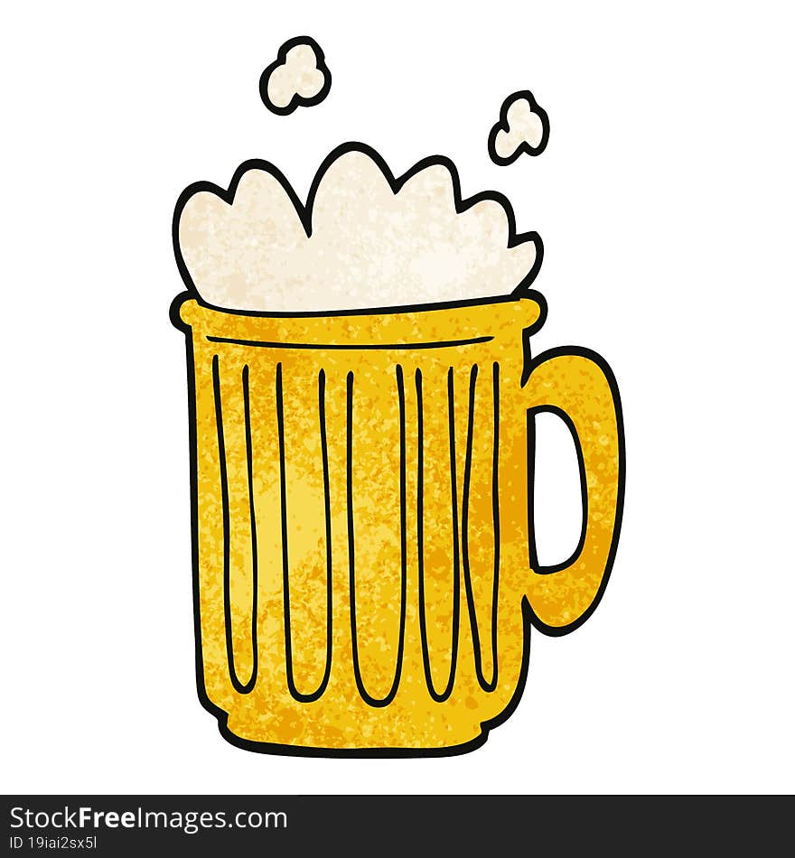 cartoon doodle tankard of beer