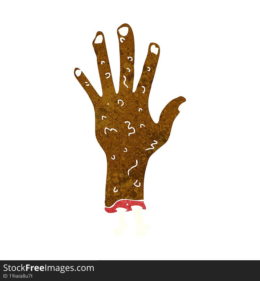 Gross Zombie Hand Cartoon