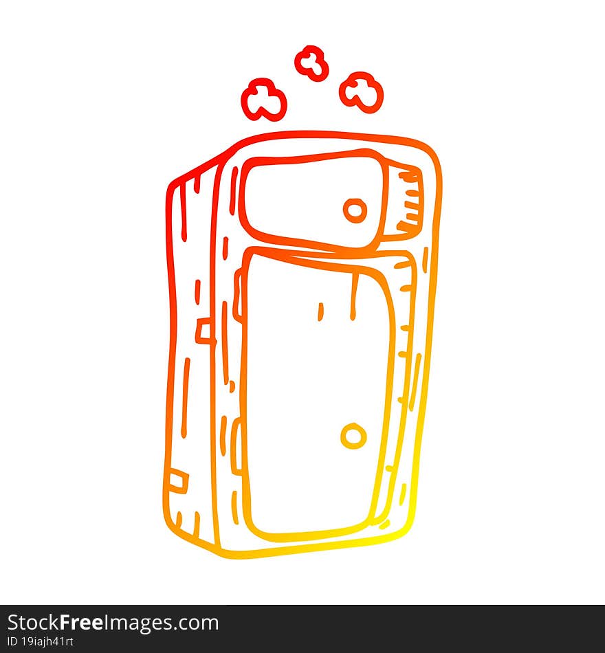 warm gradient line drawing cartoon dusy cabinet