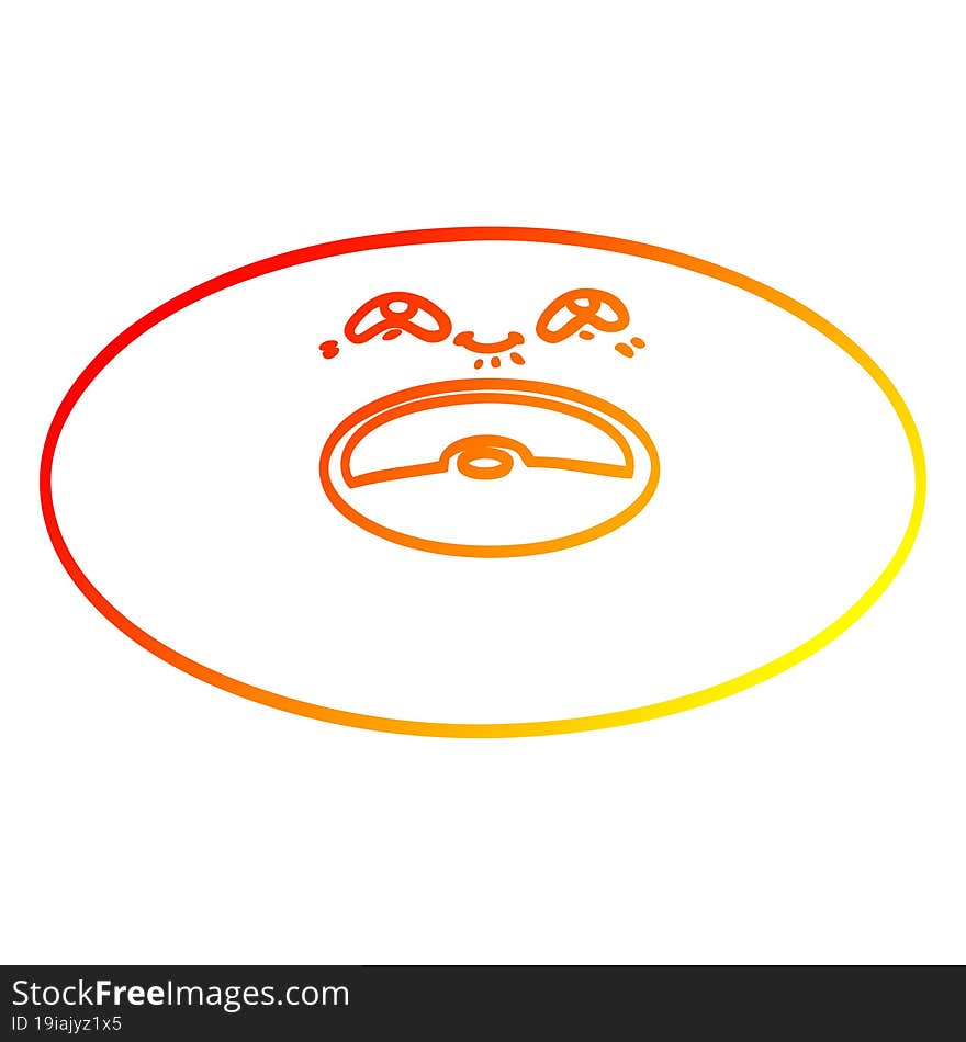 warm gradient line drawing cartoon old vinyl record