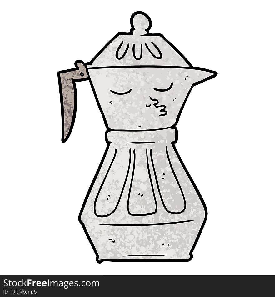 cartoon coffee pot. cartoon coffee pot