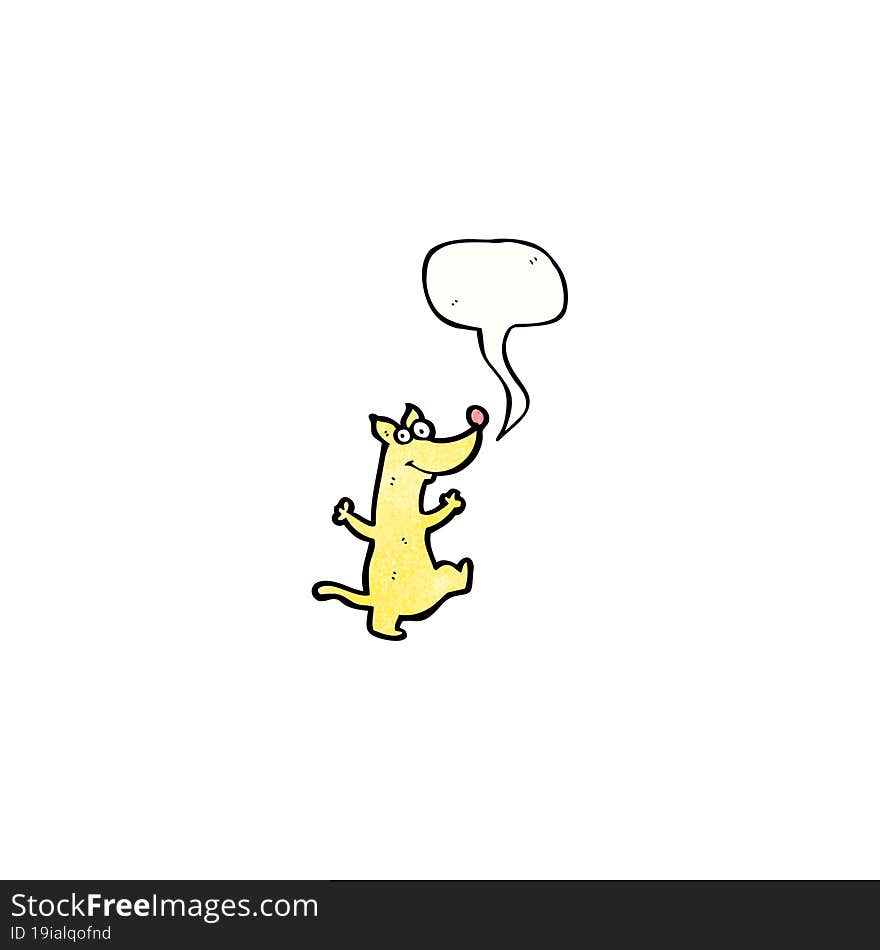 Cartoon Dog With Speech Bubble