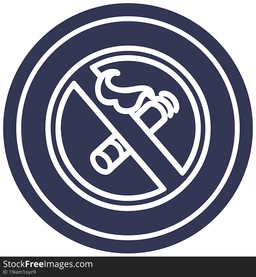 no smoking circular icon