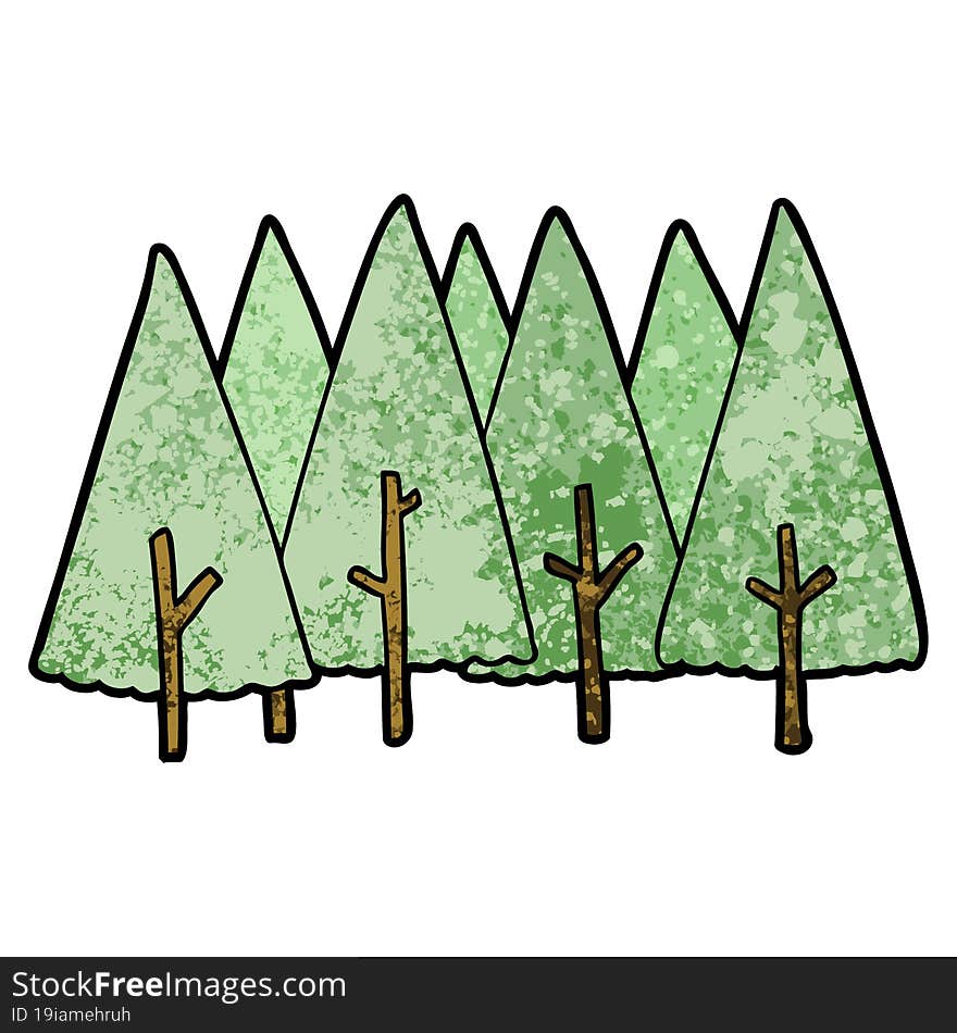 cartoon trees. cartoon trees