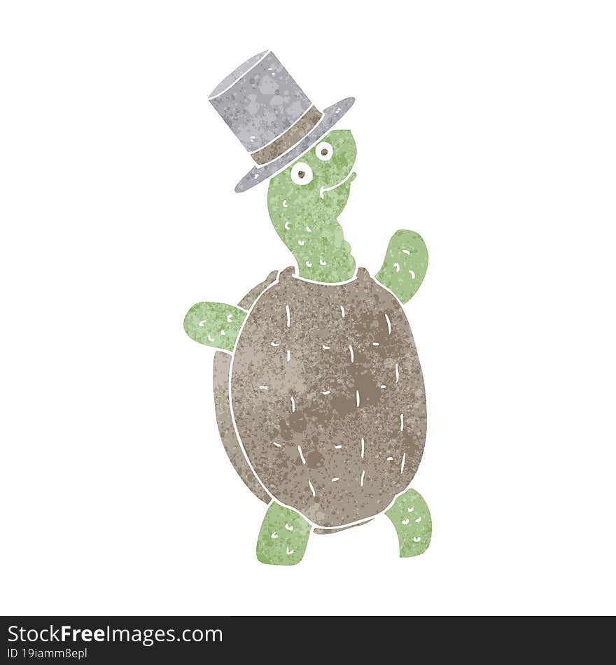 cartoon turtle in top hat