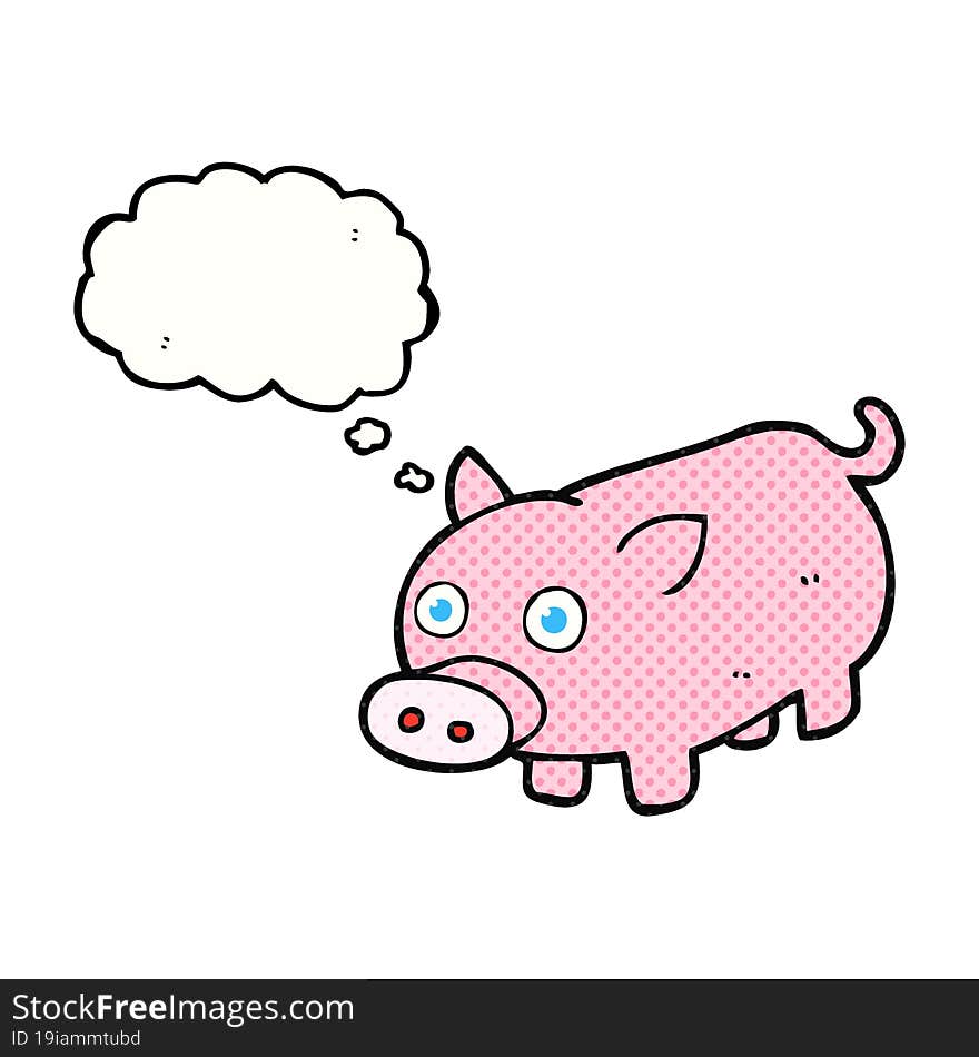 Thought Bubble Cartoon Piglet