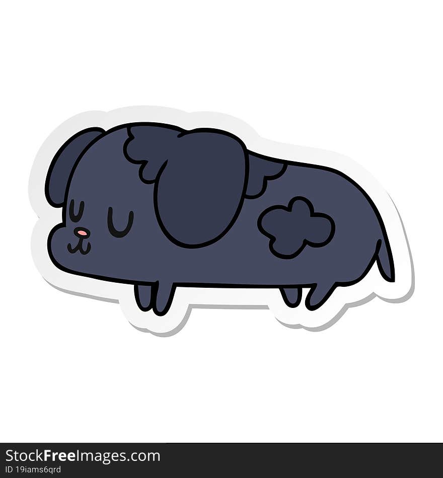 sticker cartoon illustration kawaii of a cute dog. sticker cartoon illustration kawaii of a cute dog