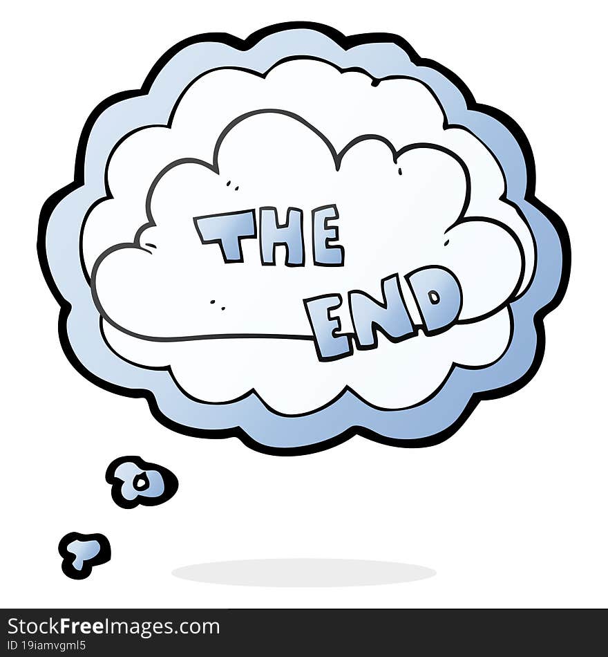 thought bubble cartoon The End symbol