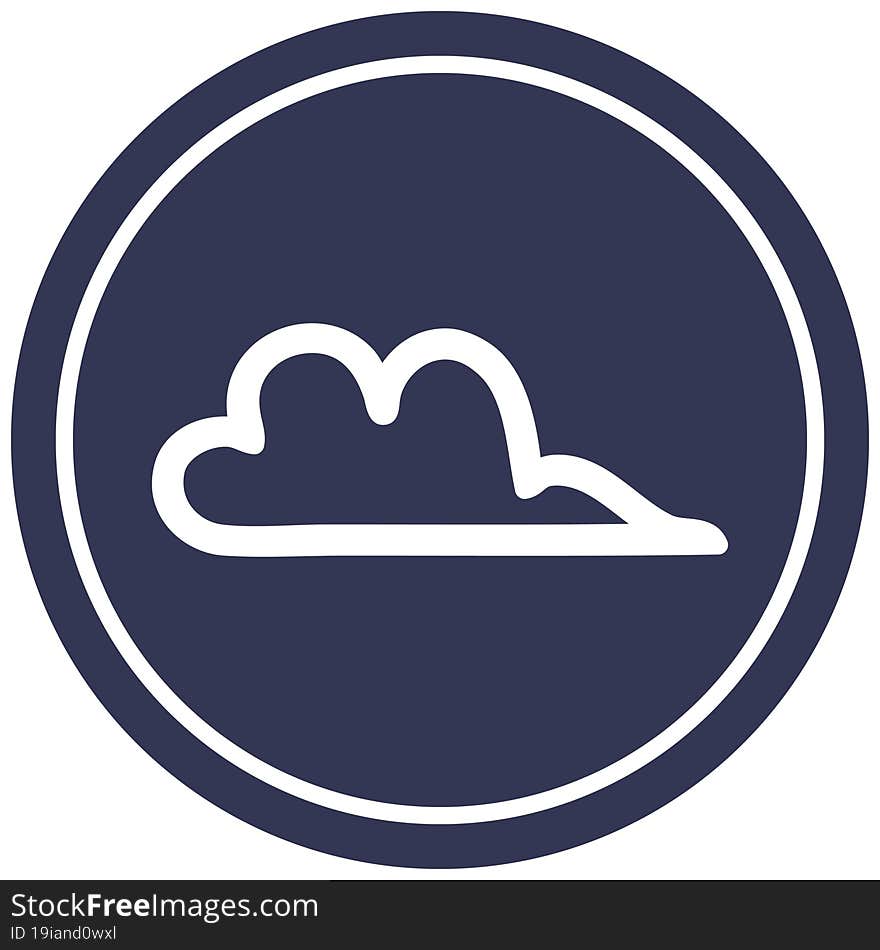 Weather Cloud Circular Icon