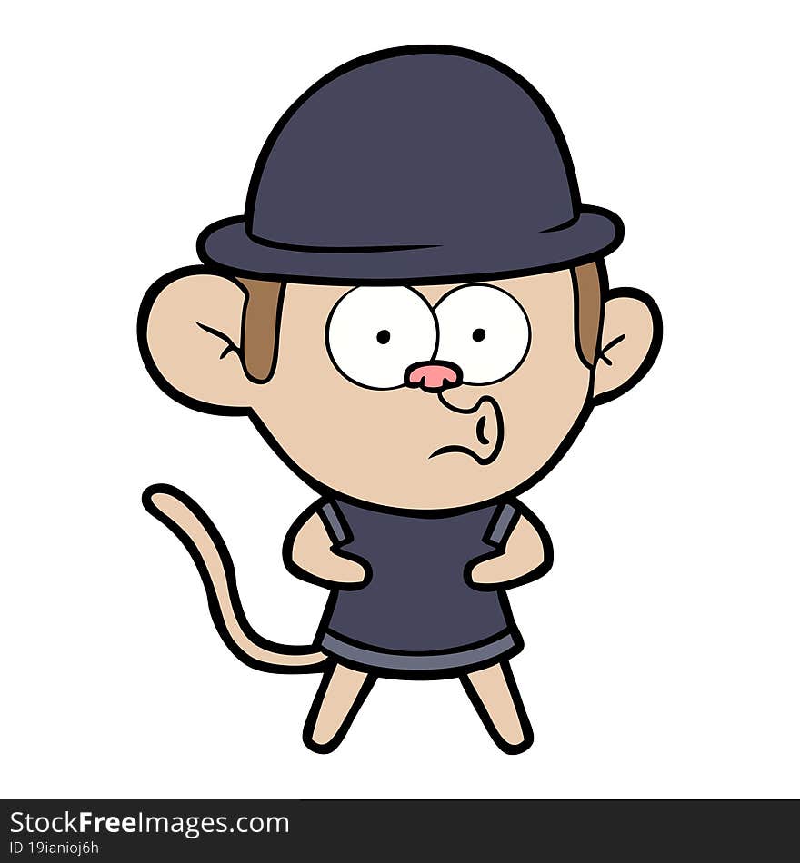 cartoon surprised monkey. cartoon surprised monkey