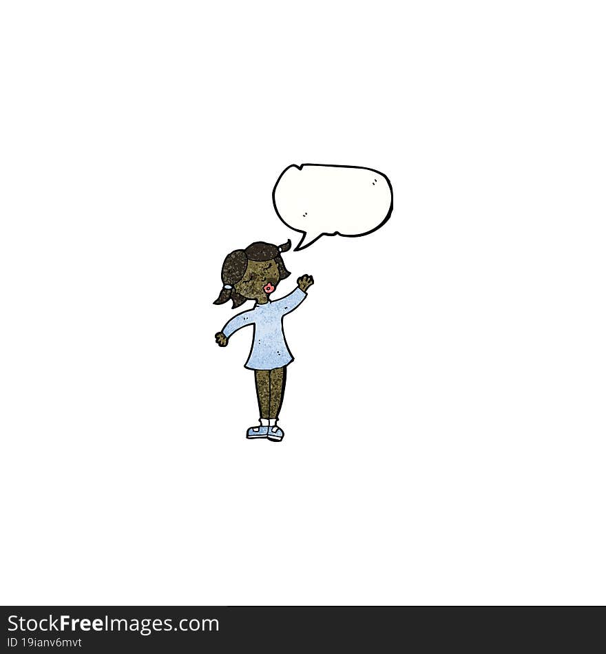 cartoon woman talking