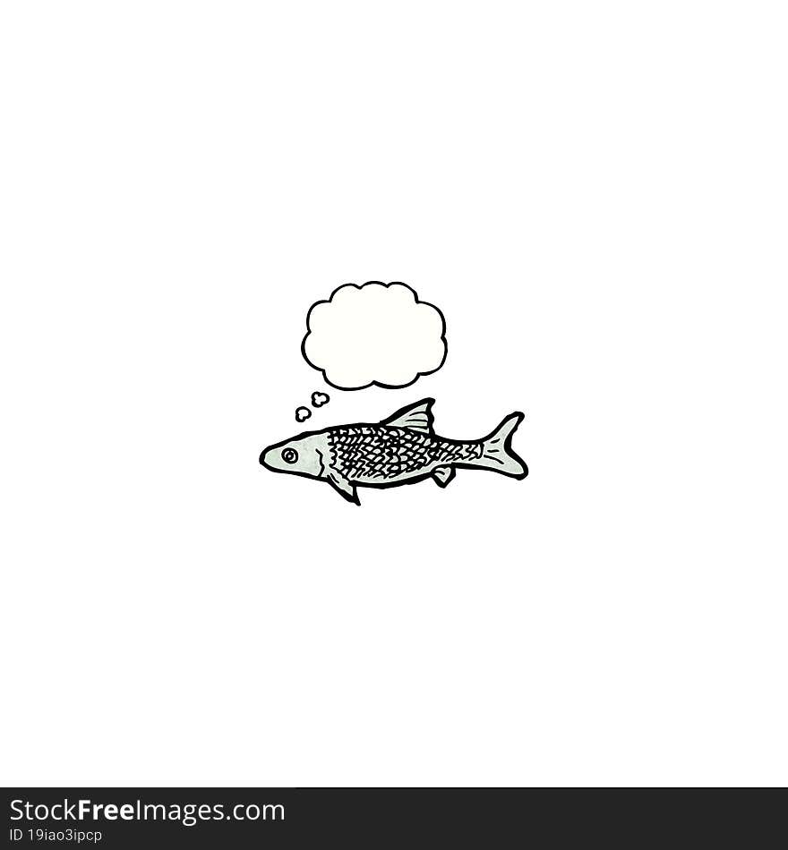 Cartoon Fish With Thought Bubble