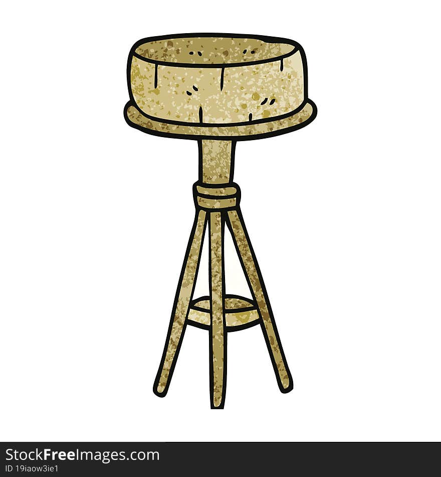 cartoon doodle breakfast stool