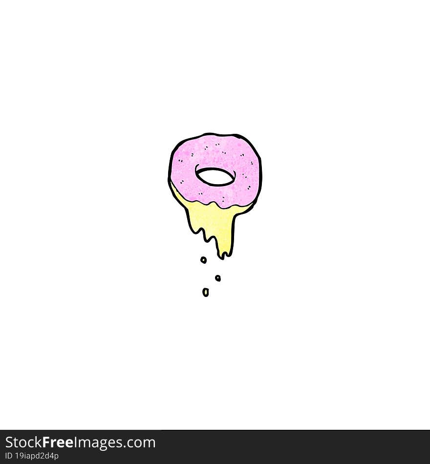 cartoon pink doughnut