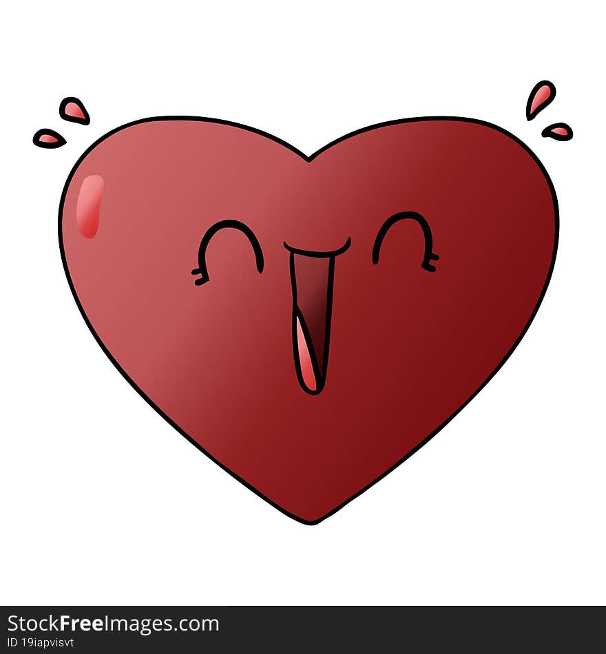 cartoon happy heart. cartoon happy heart