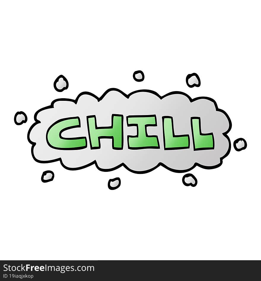 cartoon doodle chill sign