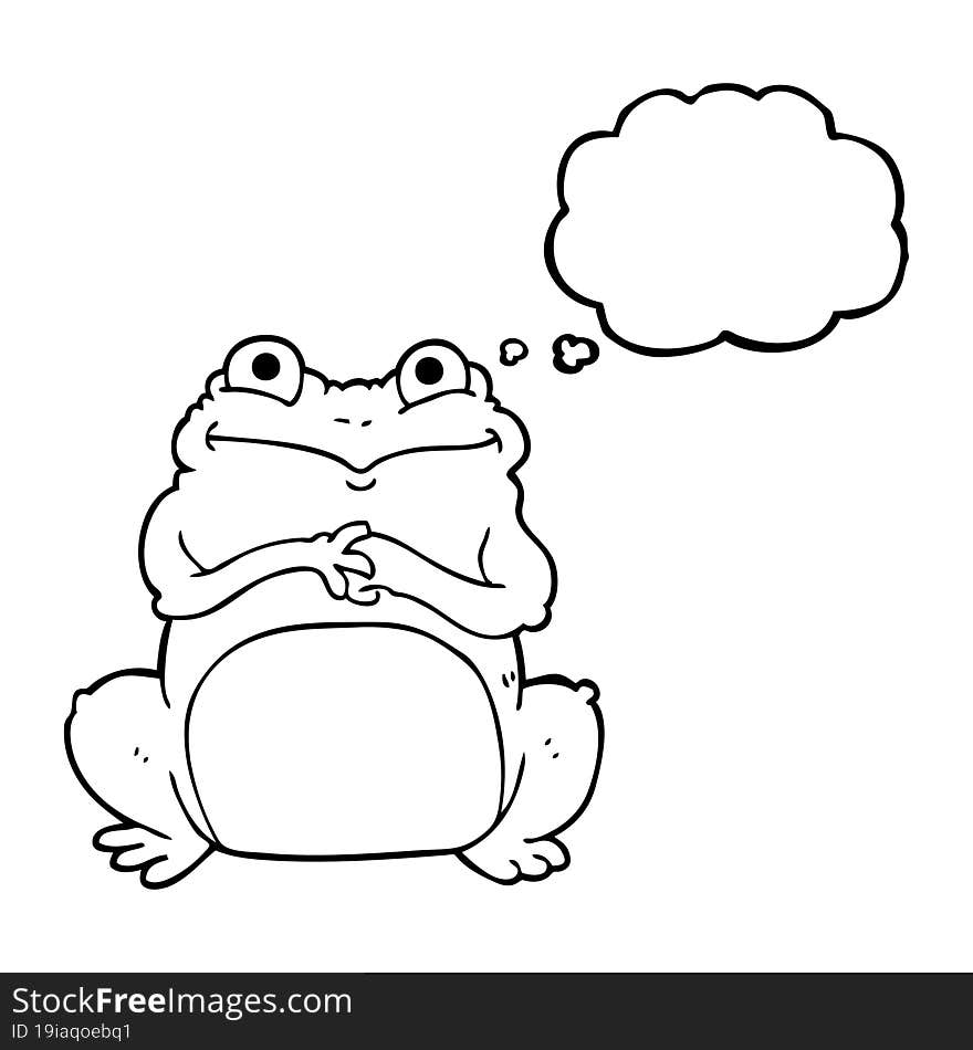 thought bubble cartoon funny frog