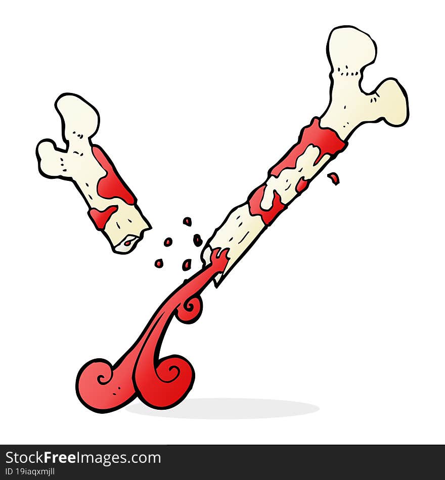 gross broken bone cartoon