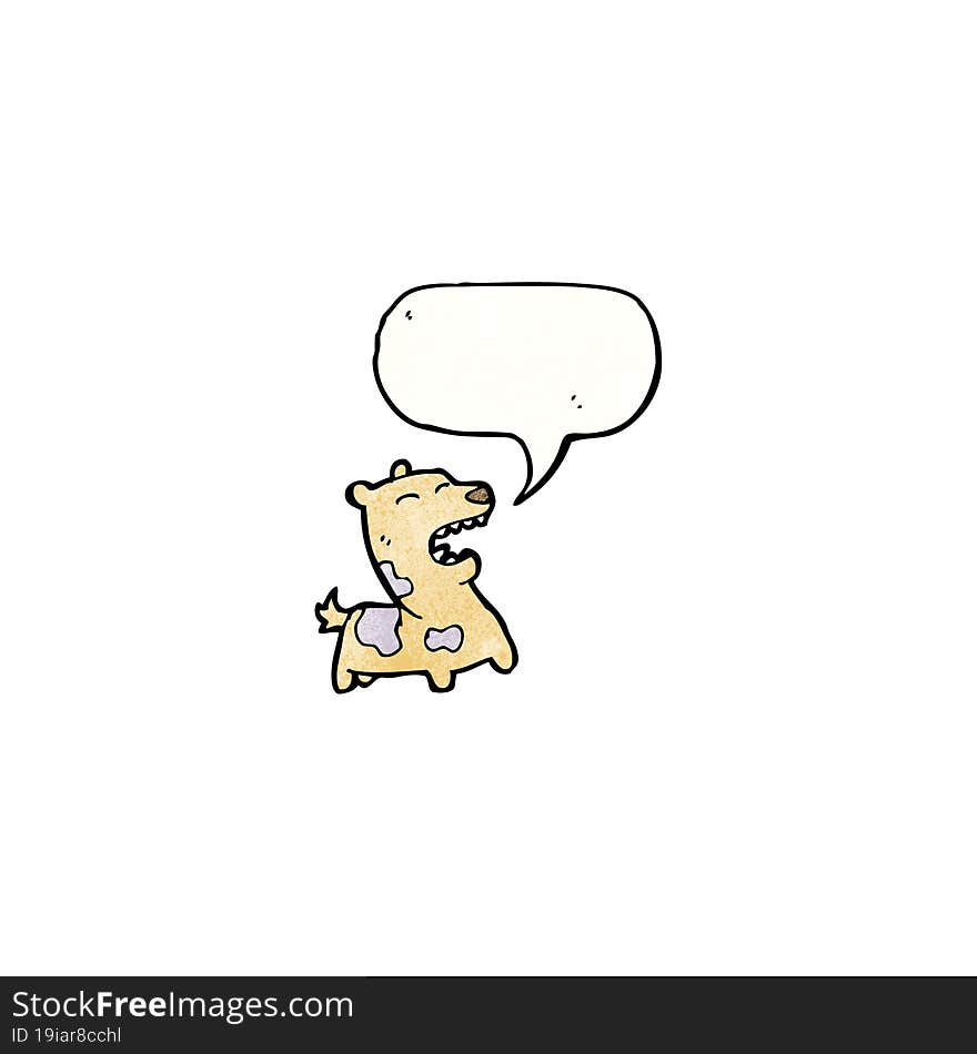 Little Dog With Speech Bubble