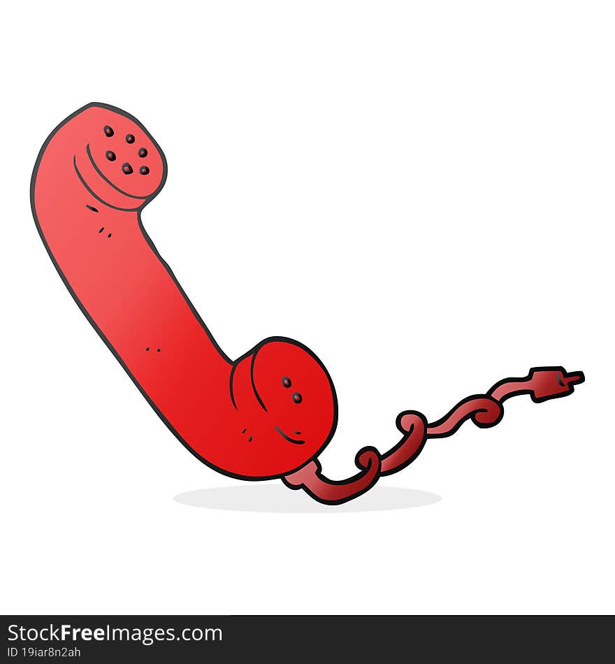 cartoon telephone receiver