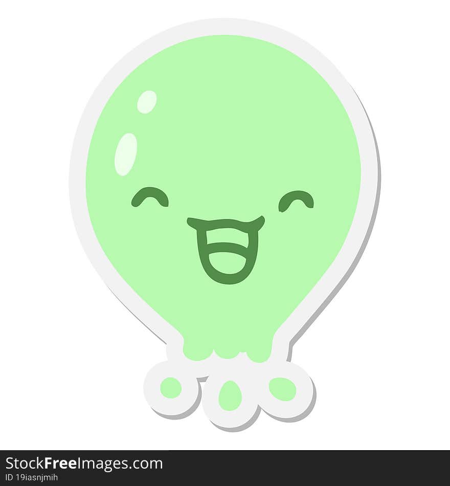 cute cartoon jellyfish sticker