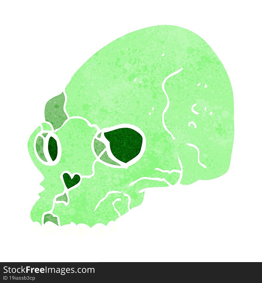 Cartoon Spooky Skull