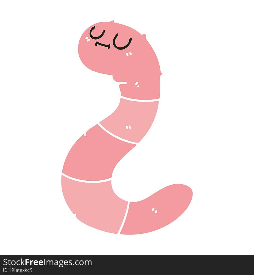 quirky hand drawn cartoon worm