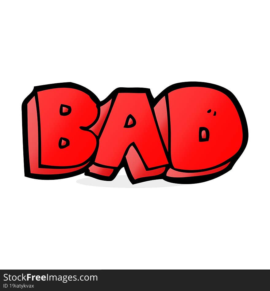 cartoon bad sign