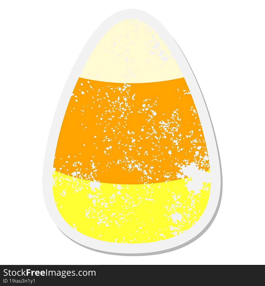 Candy Corn Grunge Sticker