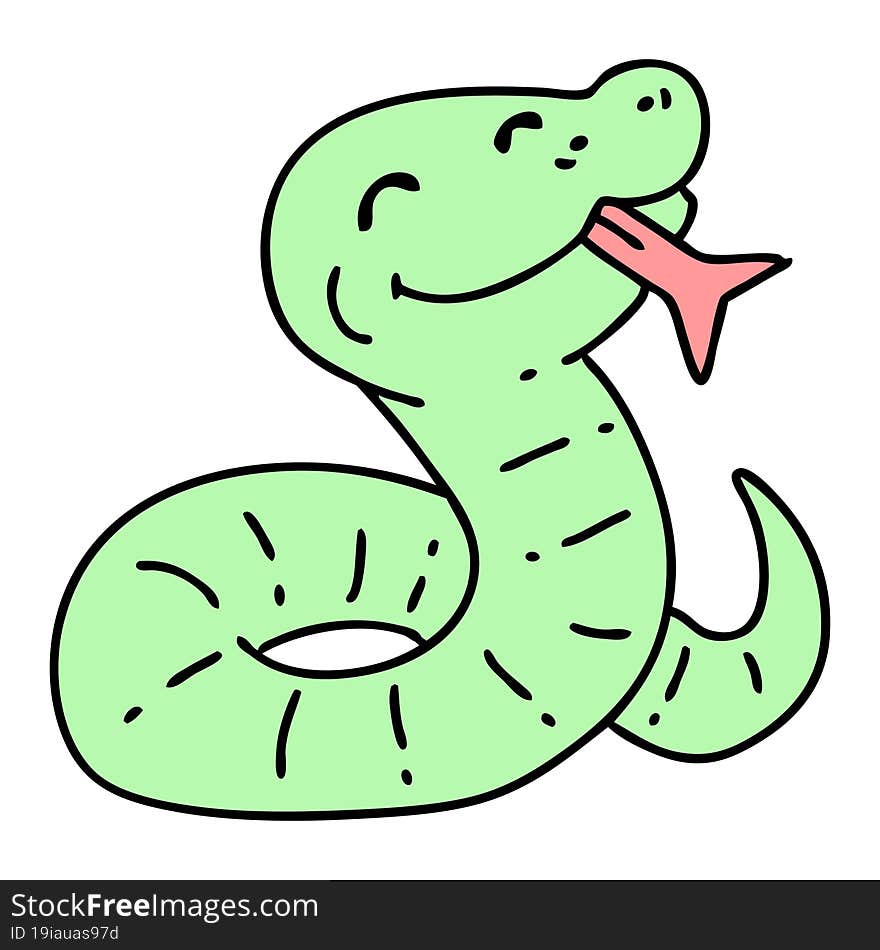 Cartoon Happy Snake