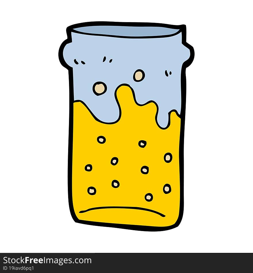 cartoon pint of beer