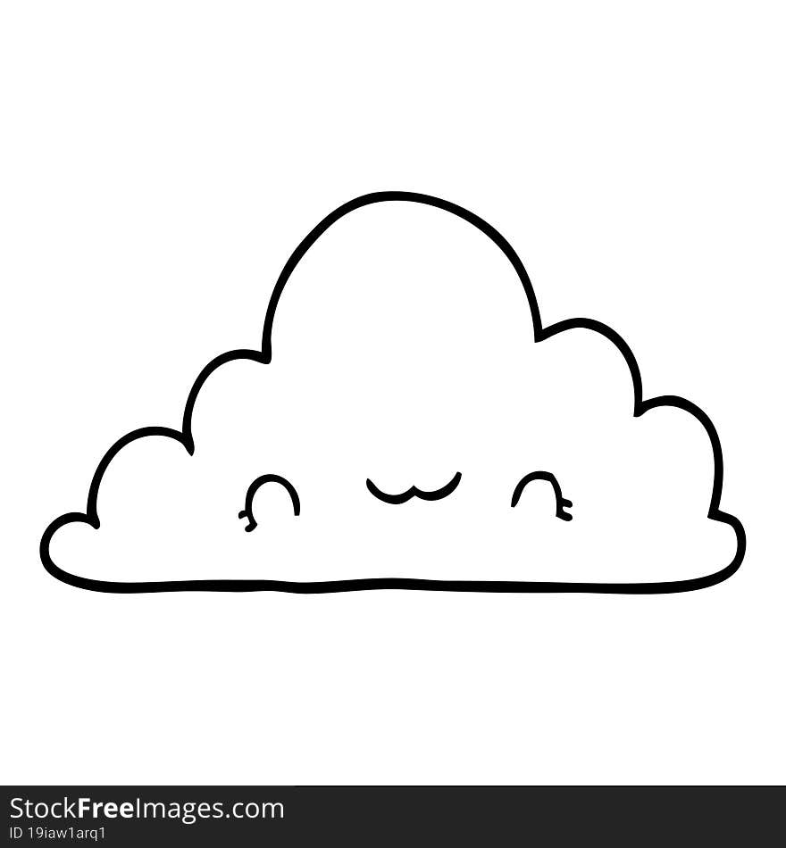 Cute Cartoon Cloud